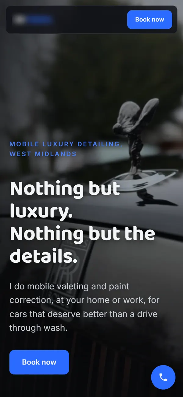 West Midlands detailing concept on a phone
